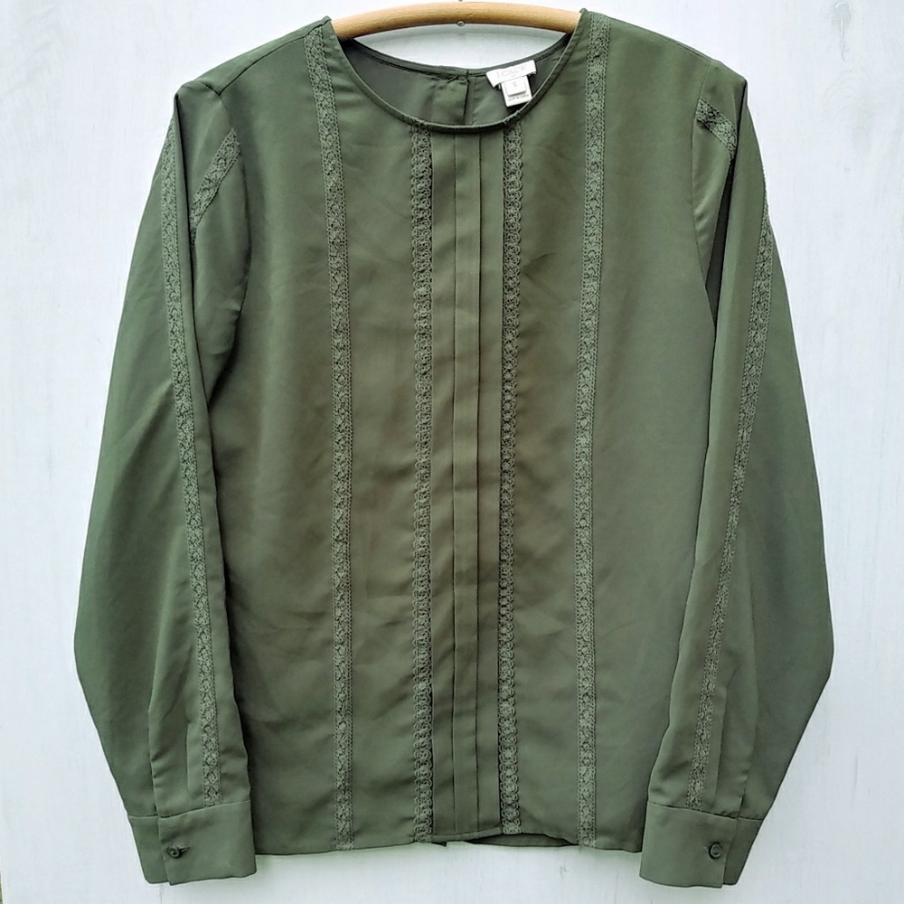 J. Crew olive green blouse